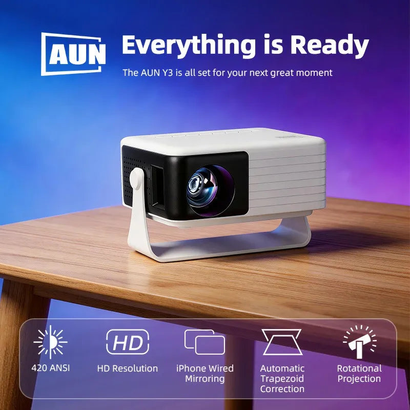 AUN Y3™ Mini Smart Projector